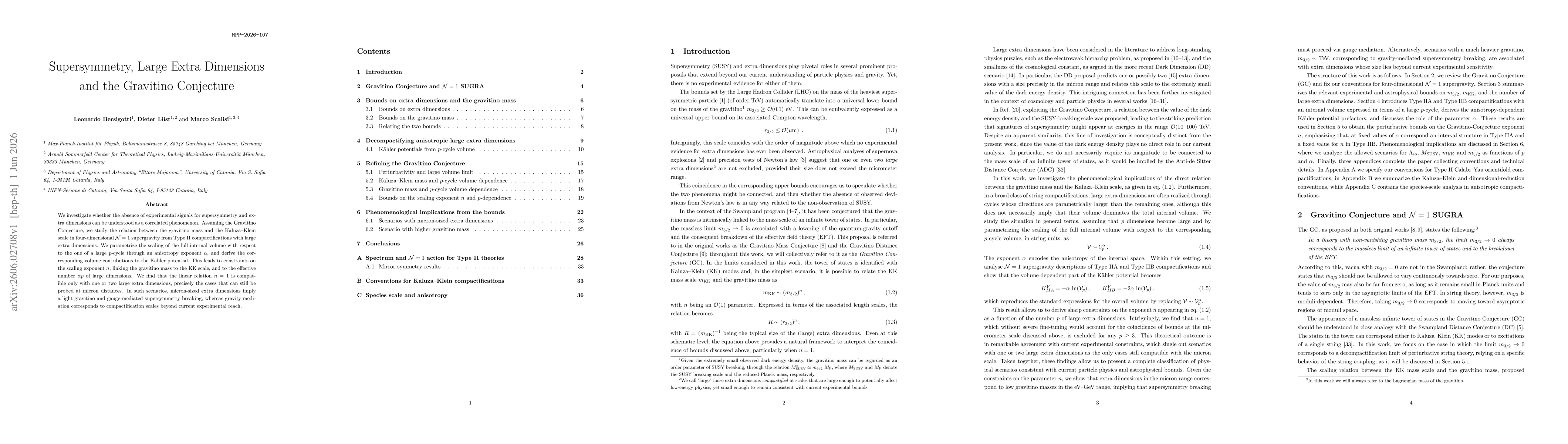 Thumbnail for Supersymmetry, Large Extra Dimensions and the Gravitino Conjecture