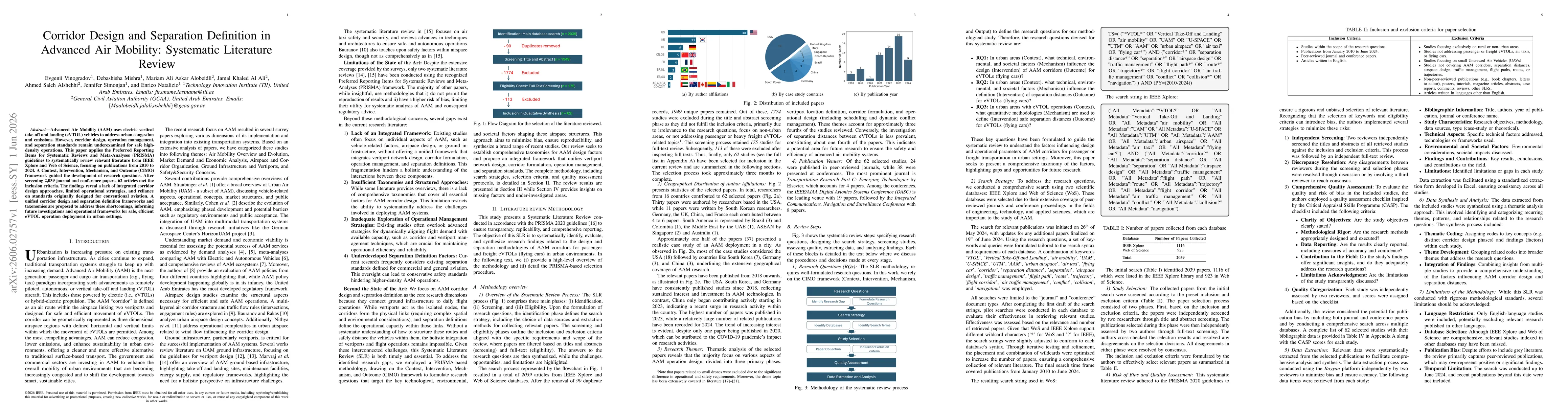 Thumbnail for Corridor Design and Separation Definition in Advanced Air Mobility: Systematic Literature Review