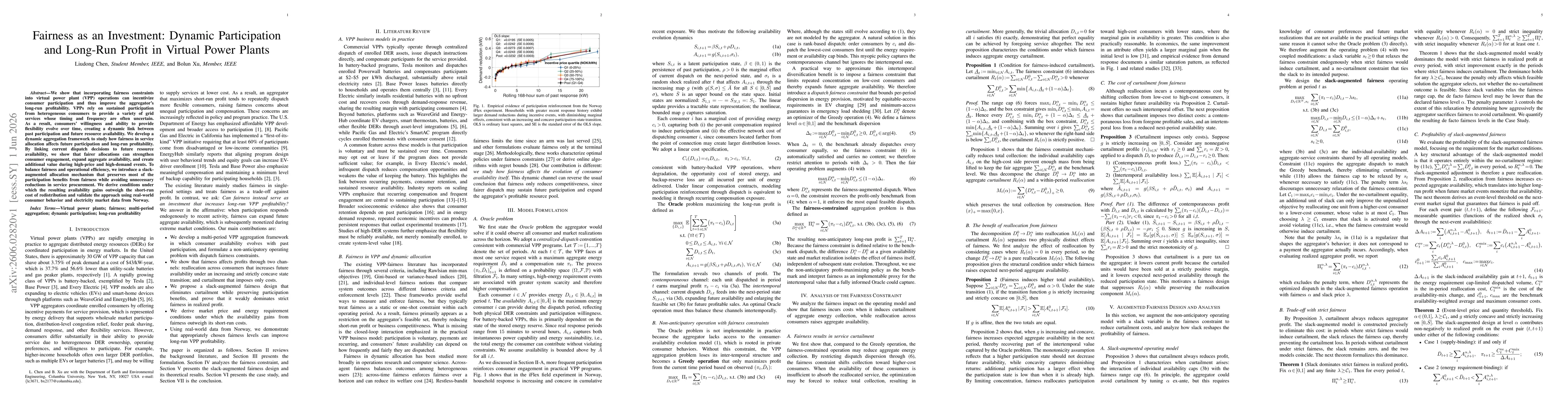 Thumbnail for Fairness as an Investment: Dynamic Participation and Long-Run Profit in Virtual Power Plants
