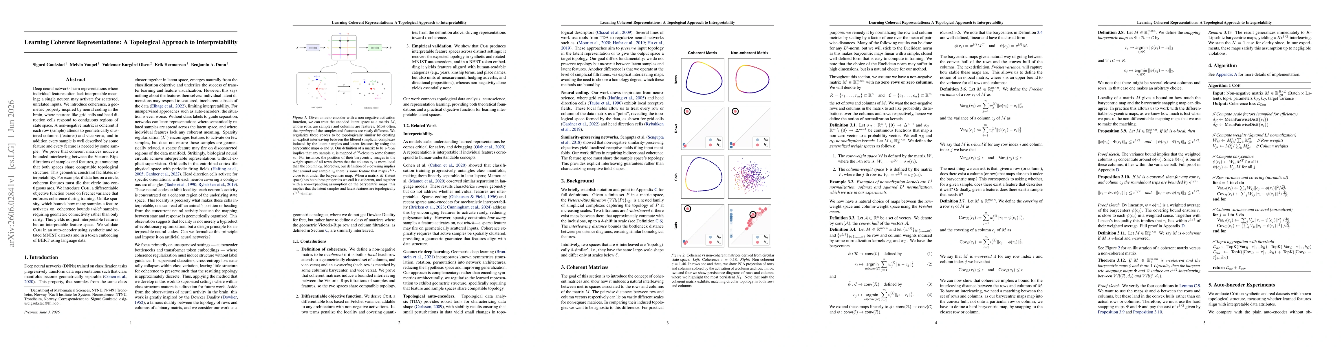 Thumbnail for Learning Coherent Representations: A Topological Approach to Interpretability
