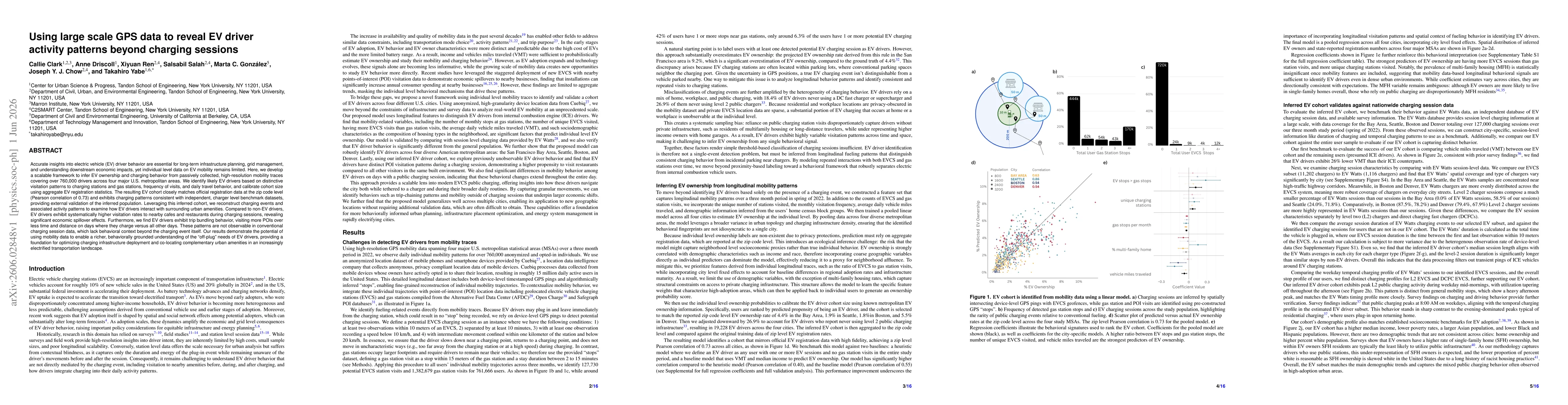 Thumbnail for Using large scale GPS data to reveal EV driver activity patterns beyond charging sessions