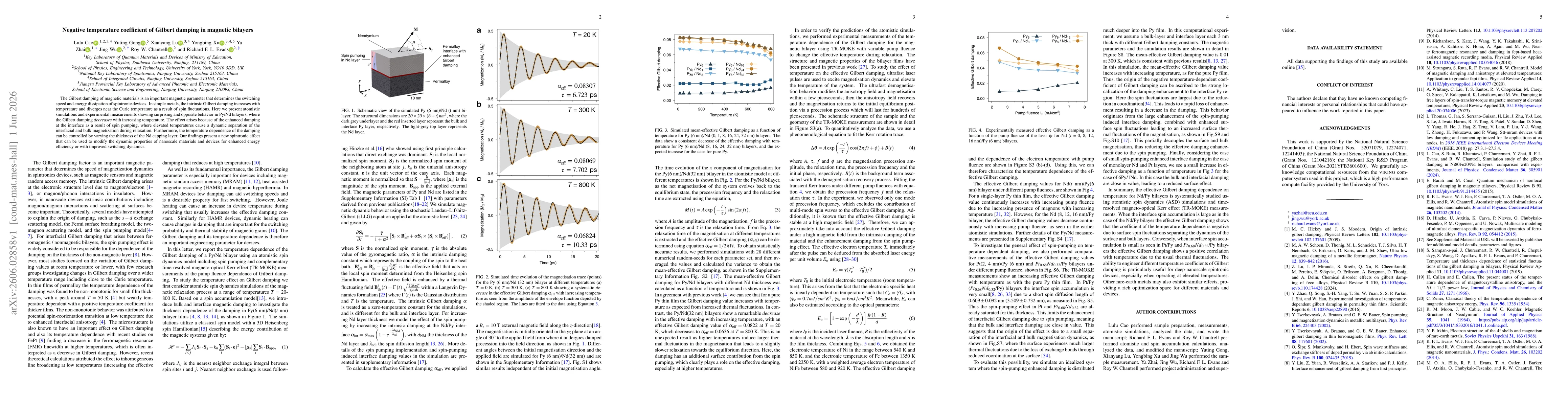 Thumbnail for Negative temperature coefficient of Gilbert damping in magnetic bilayers