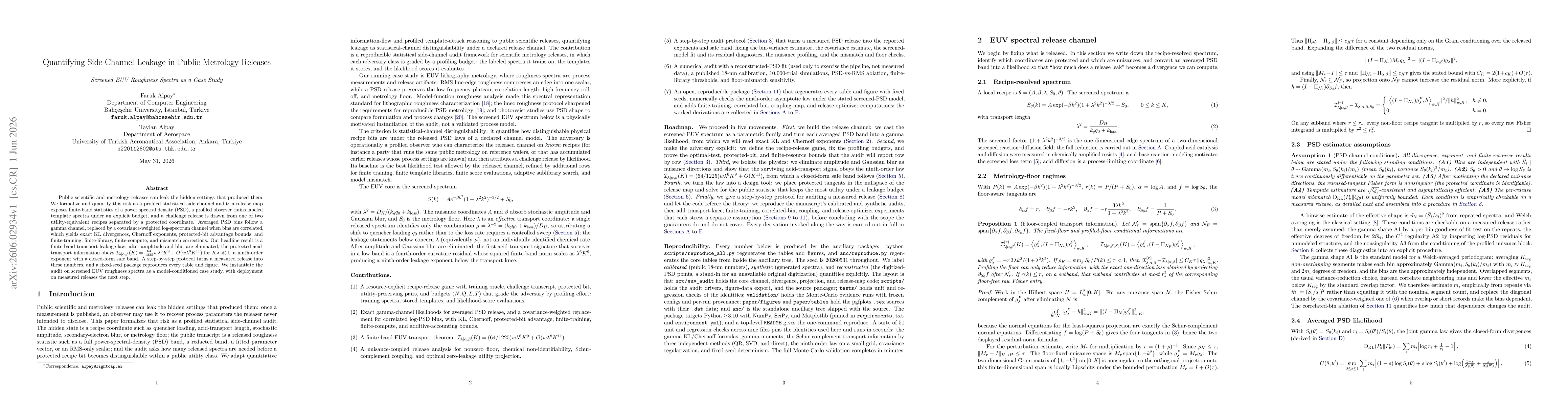 Thumbnail for Quantifying Side-Channel Leakage in Public Metrology Releases