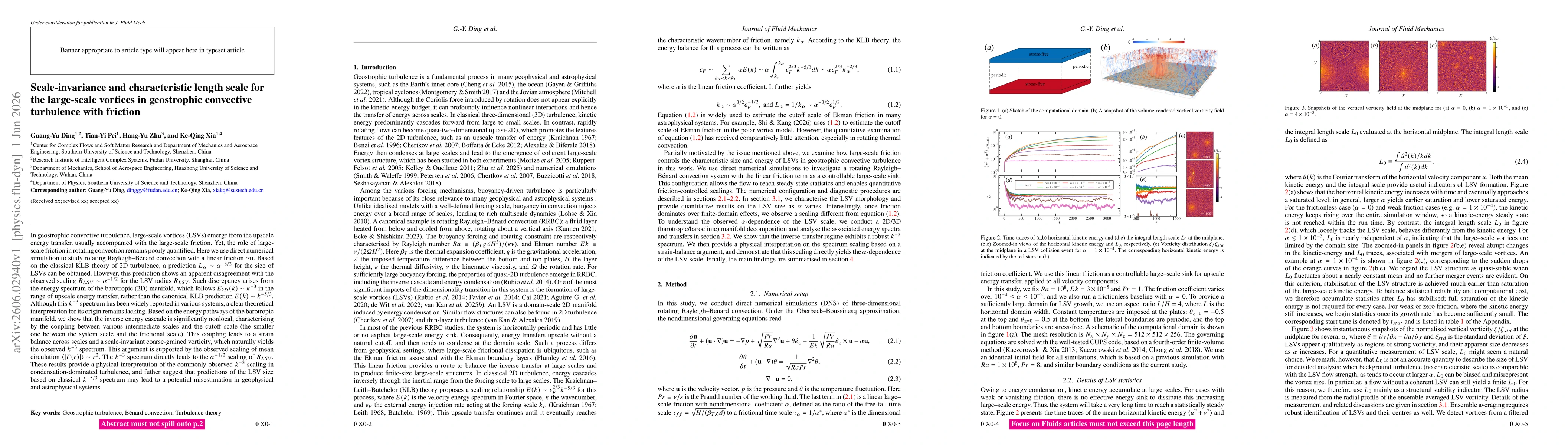 Thumbnail for Scale-invariance and characteristic length scale for the large-scale vortices in geostrophic convective turbulence with friction