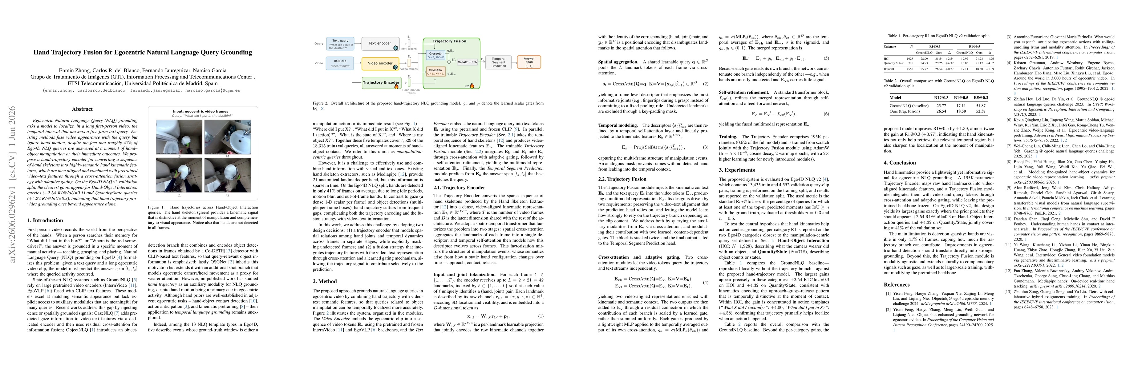 Thumbnail for Hand Trajectory Fusion for Egocentric Natural Language Query Grounding