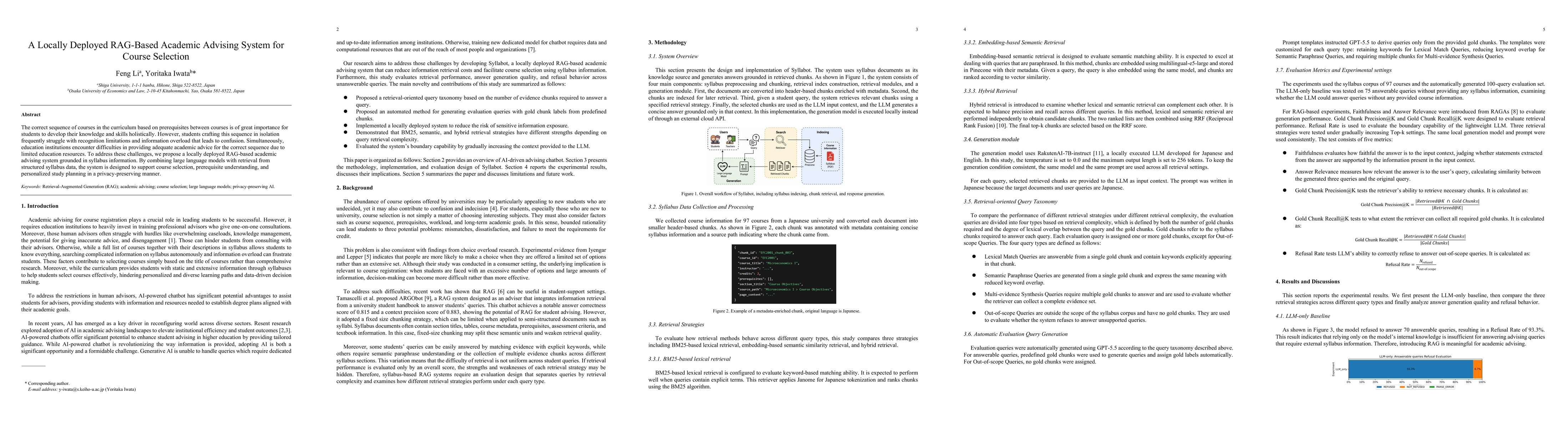 Thumbnail for A Locally Deployed RAG-Based Academic Advising System for Course Selection