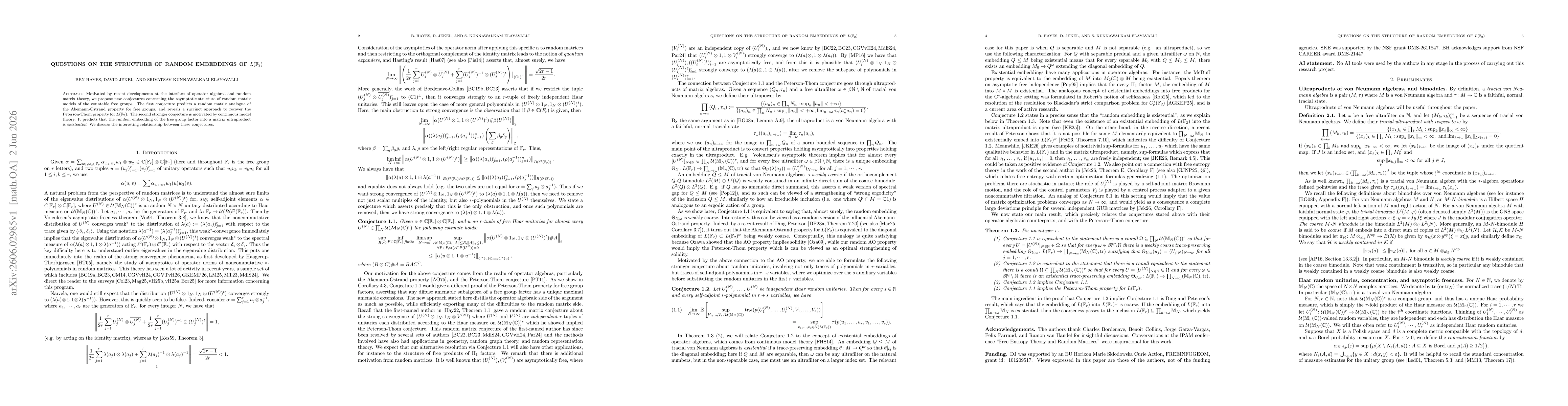 Thumbnail for Questions on the structure of random embeddings of $L(\mathbb{F}_2)$