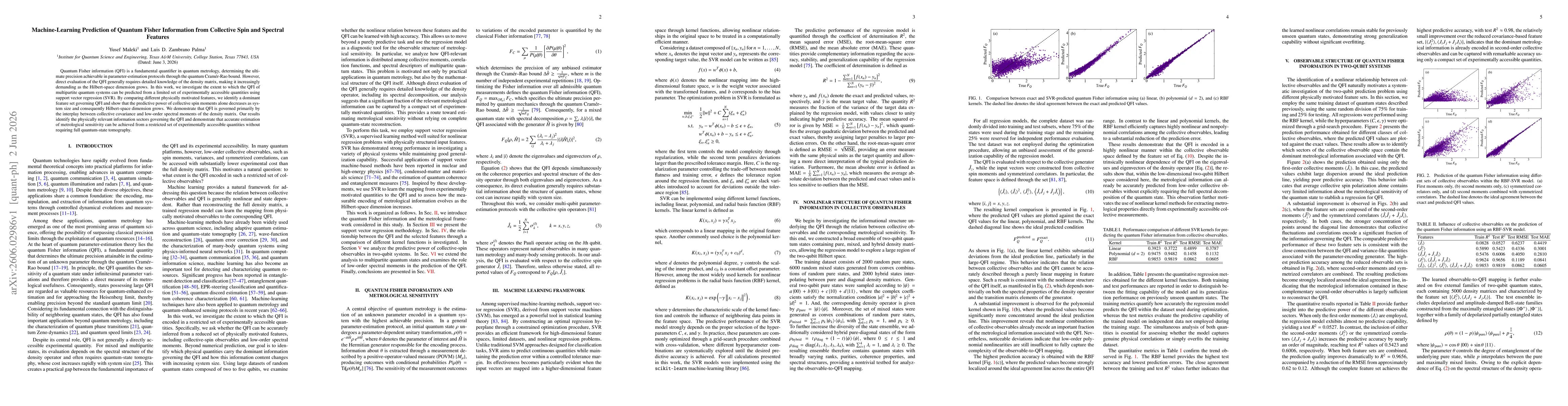 Thumbnail for Machine-Learning Prediction of Quantum Fisher Information from Collective Spin and Spectral Features