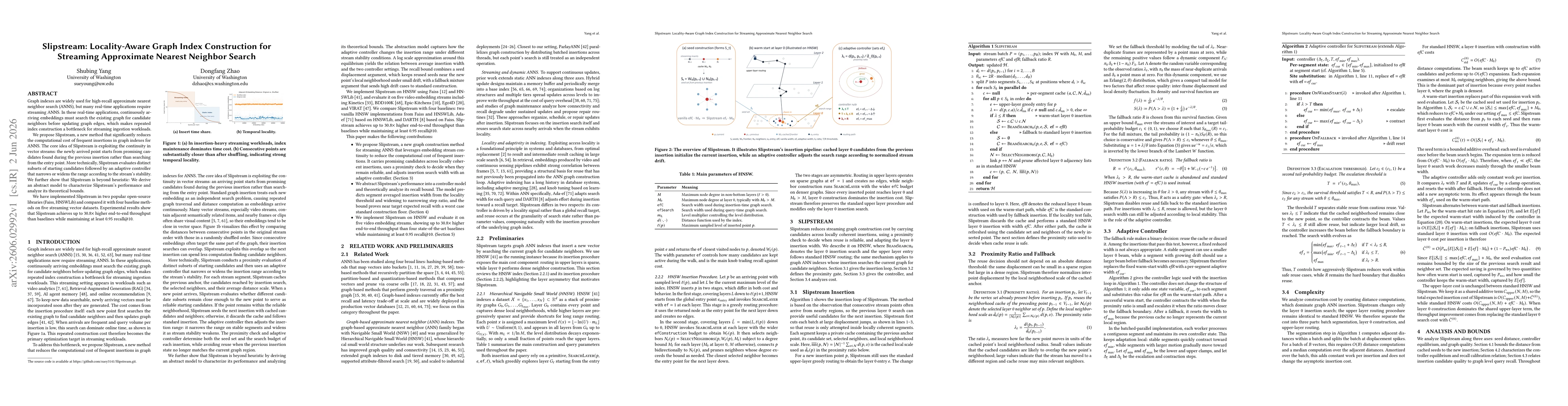 Thumbnail for Slipstream: Locality-Aware Graph Index Construction for Streaming Approximate Nearest Neighbor Search