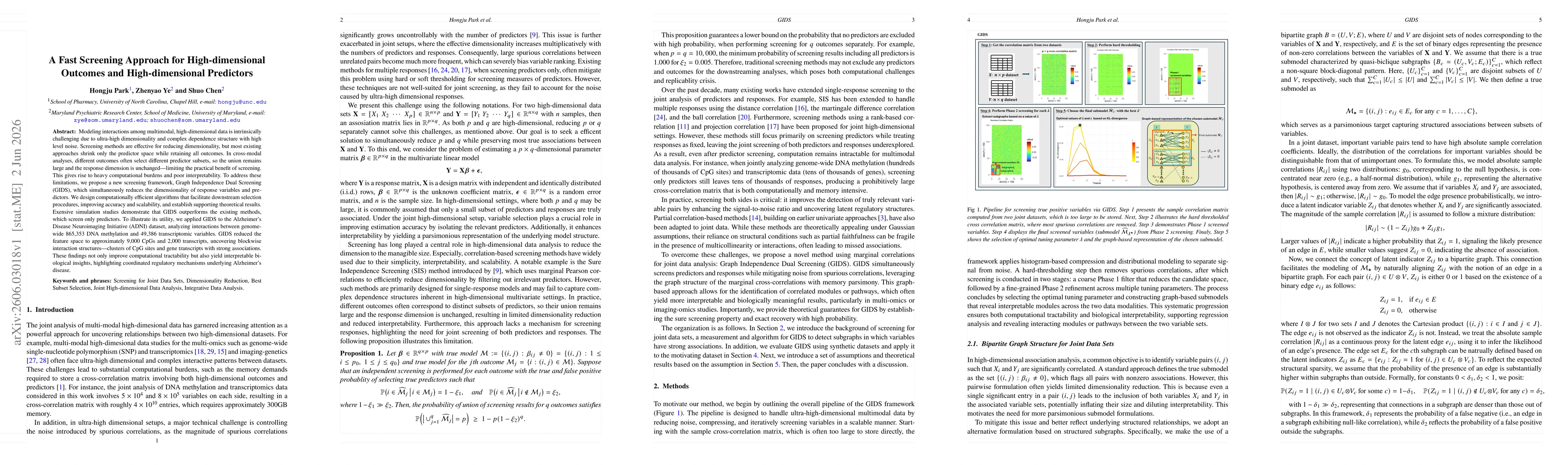 Thumbnail for A Fast Screening Approach for High-dimensional Outcomes and High-dimensional Predictors