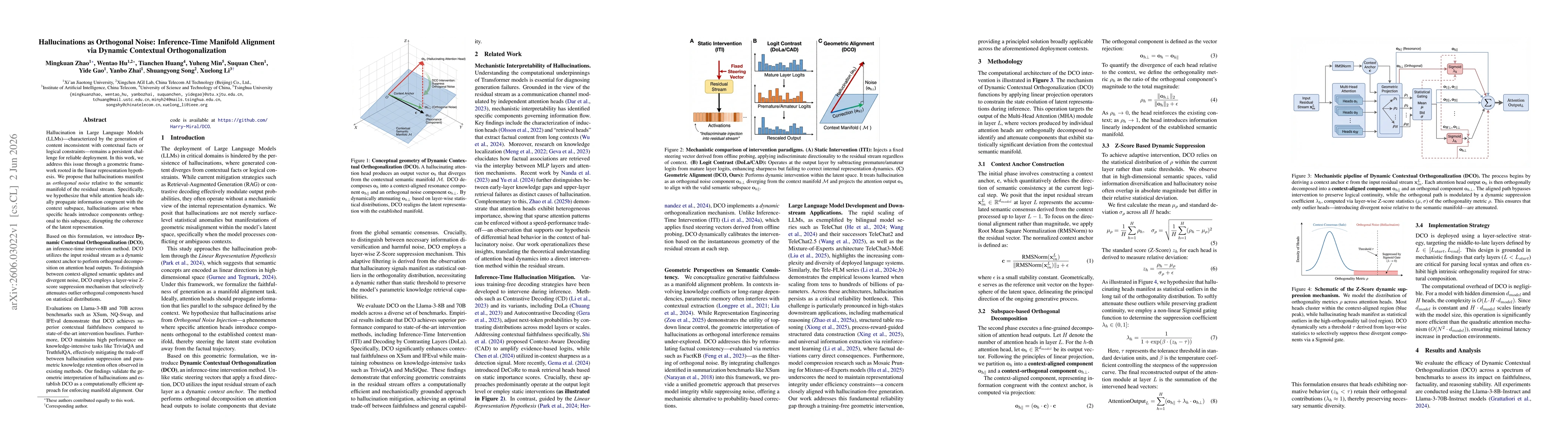 Thumbnail for Hallucinations as Orthogonal Noise: Inference-Time Manifold Alignment via Dynamic Contextual Orthogonalization