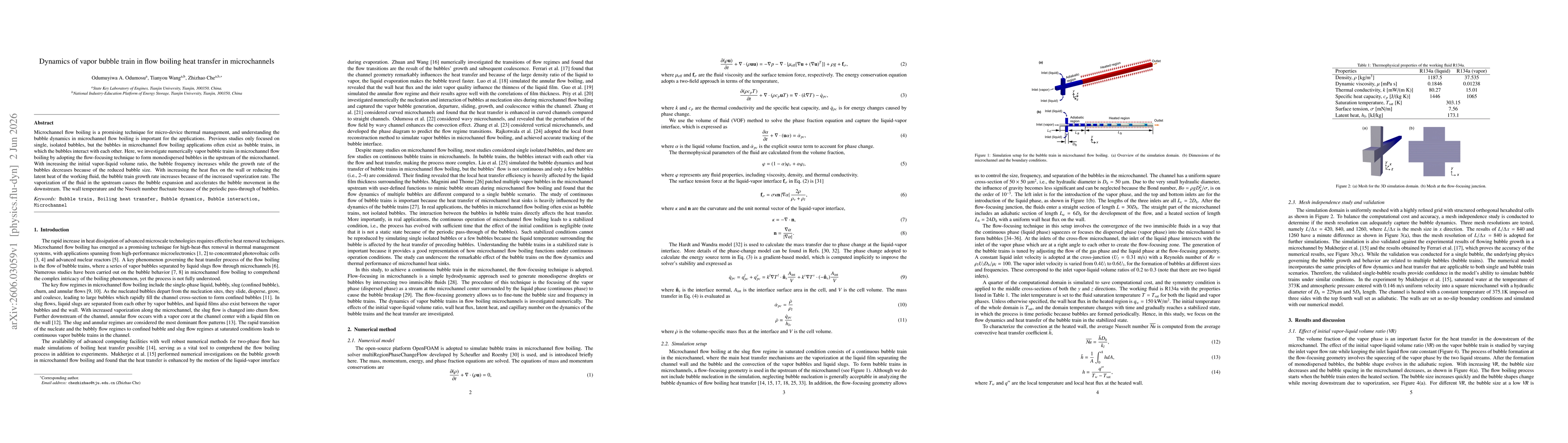 Thumbnail for Dynamics of vapor bubble train in flow boiling heat transfer in microchannels