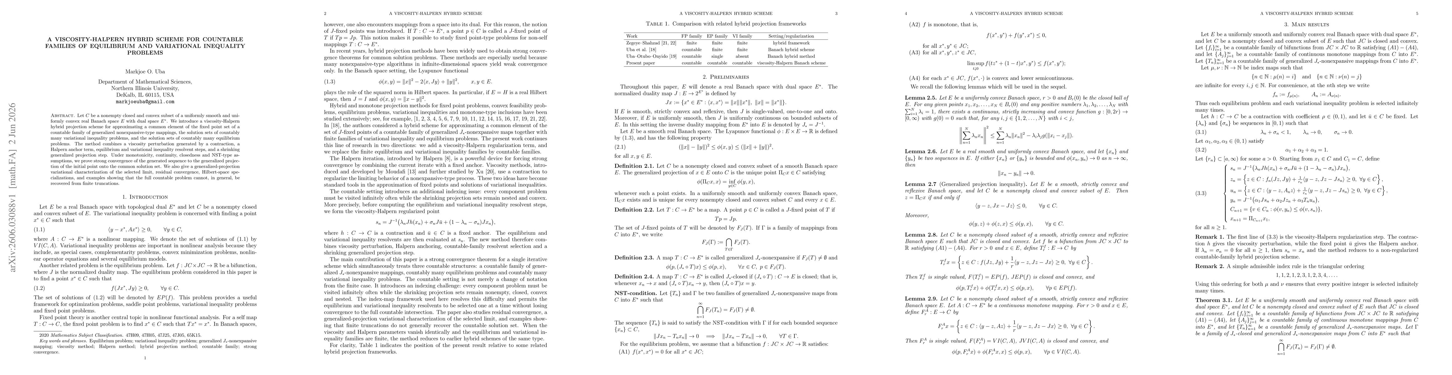 Thumbnail for A viscosity-Halpern hybrid scheme for countable families of equilibrium and variational inequality problems