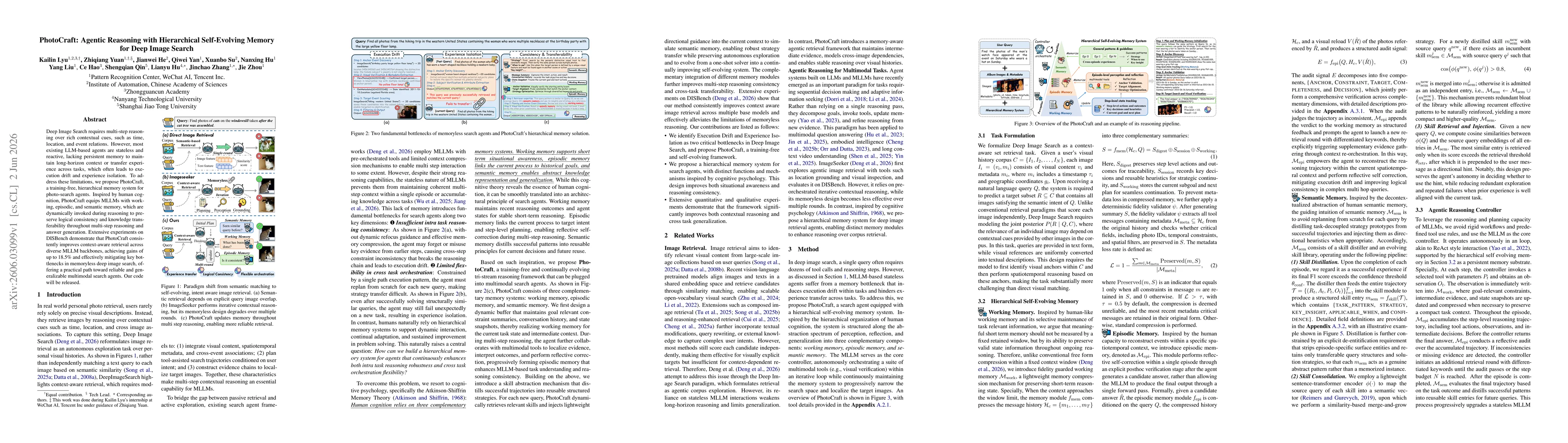 Thumbnail for PhotoCraft: Agentic Reasoning with Hierarchical Self-Evolving Memory for Deep Image Search