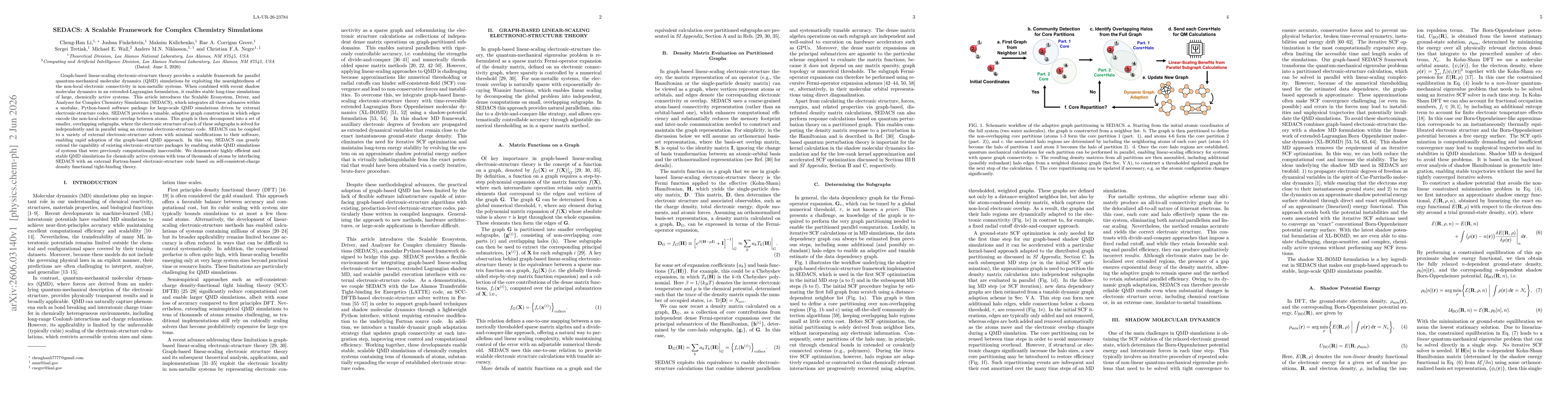 Thumbnail for SEDACS: A Scalable Framework for Complex Chemistry Simulations