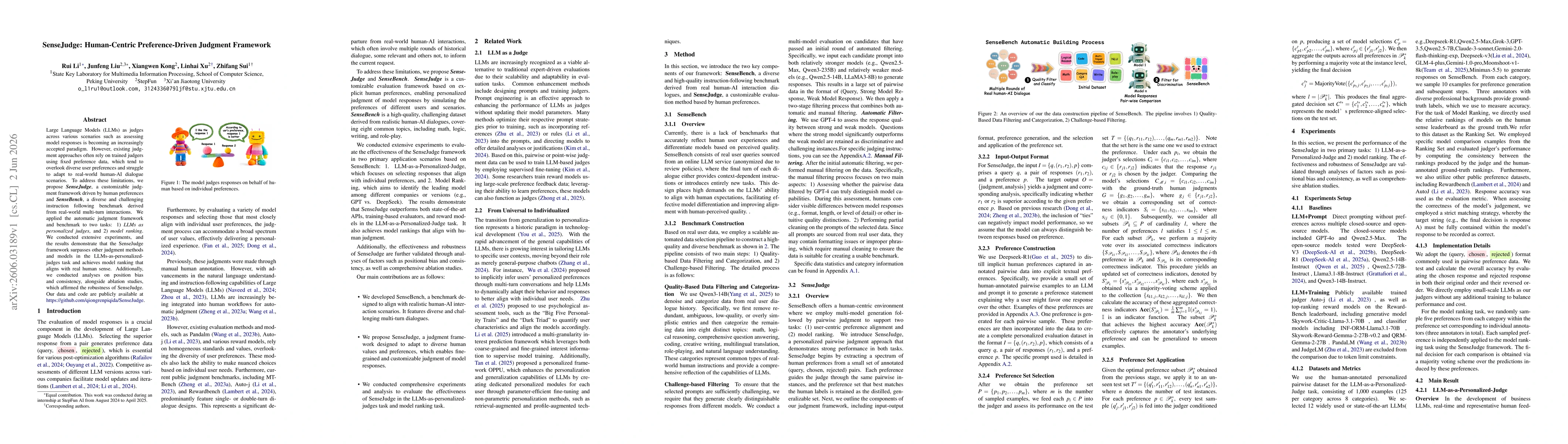 Thumbnail for SenseJudge: Human-Centric Preference-Driven Judgment Framework