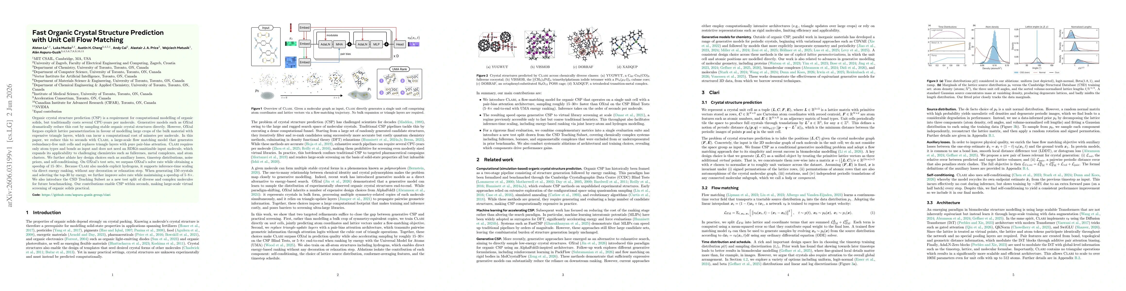 Thumbnail for Fast Organic Crystal Structure Prediction with Unit Cell Flow Matching