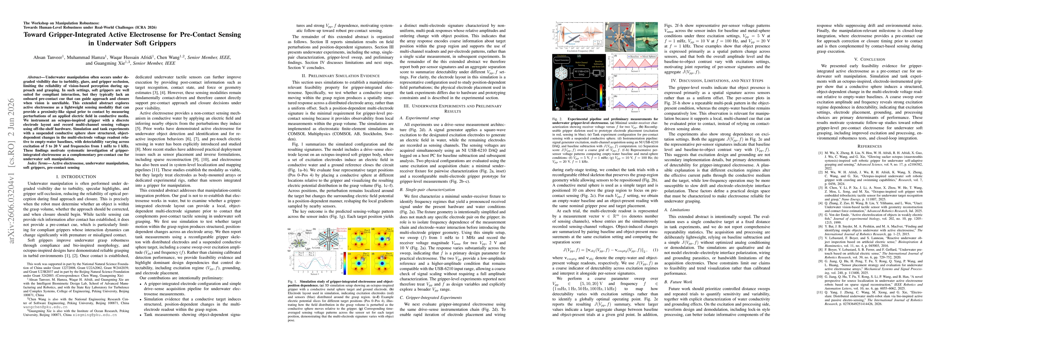 Thumbnail for Toward Gripper-Integrated Active Electrosense for Pre-Contact Sensing in Underwater Soft Grippers