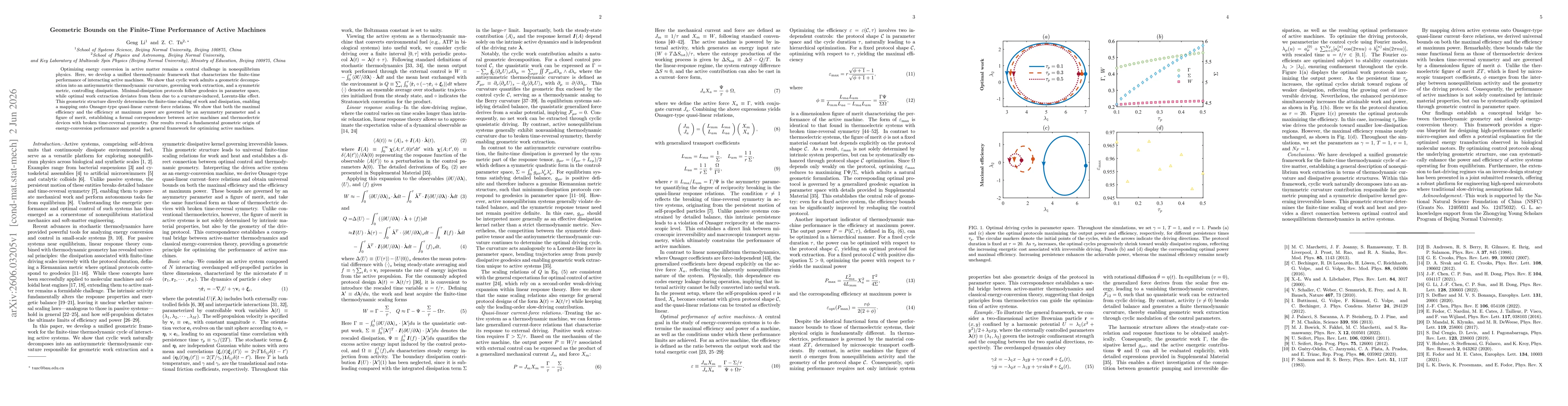 Thumbnail for Geometric Bounds on the Finite-Time Performance of Active Machines