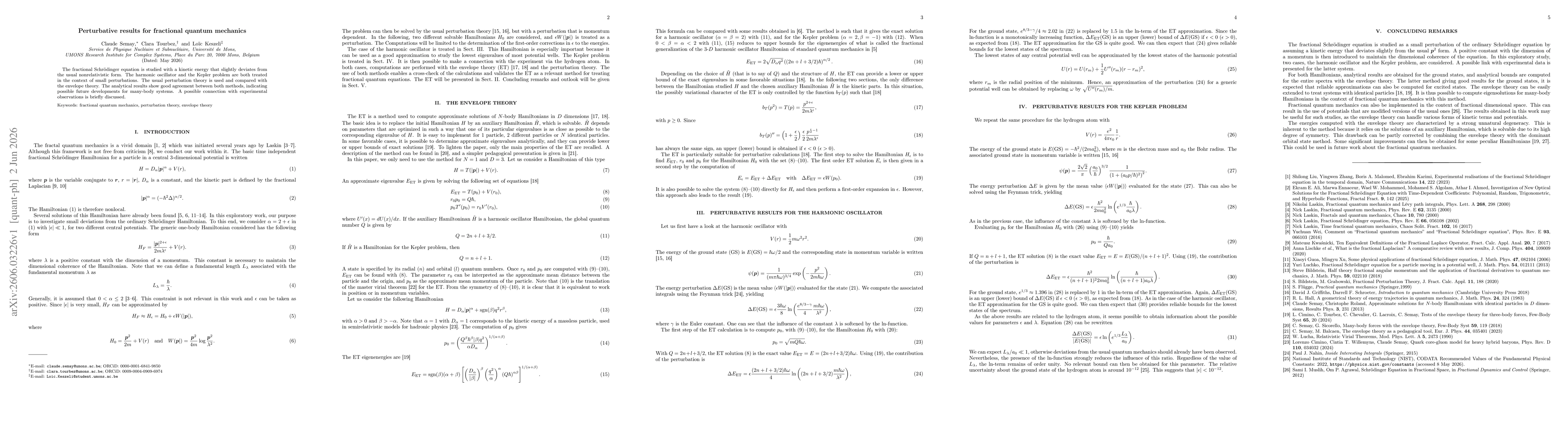 Thumbnail for Perturbative results for fractional quantum mechanics