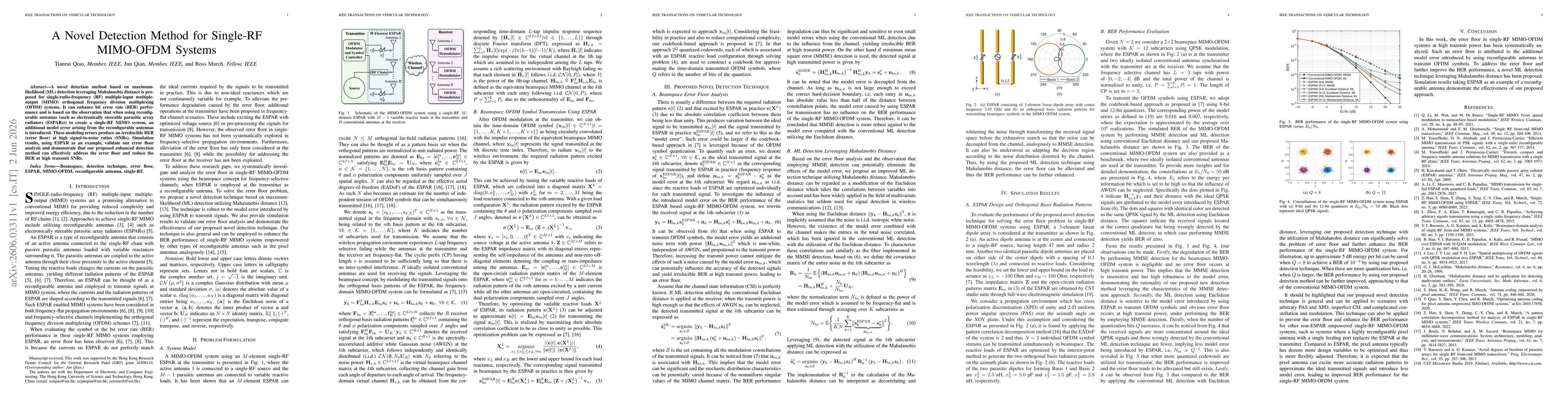 Thumbnail for A Novel Detection Method for Single-RF MIMO-OFDM Systems
