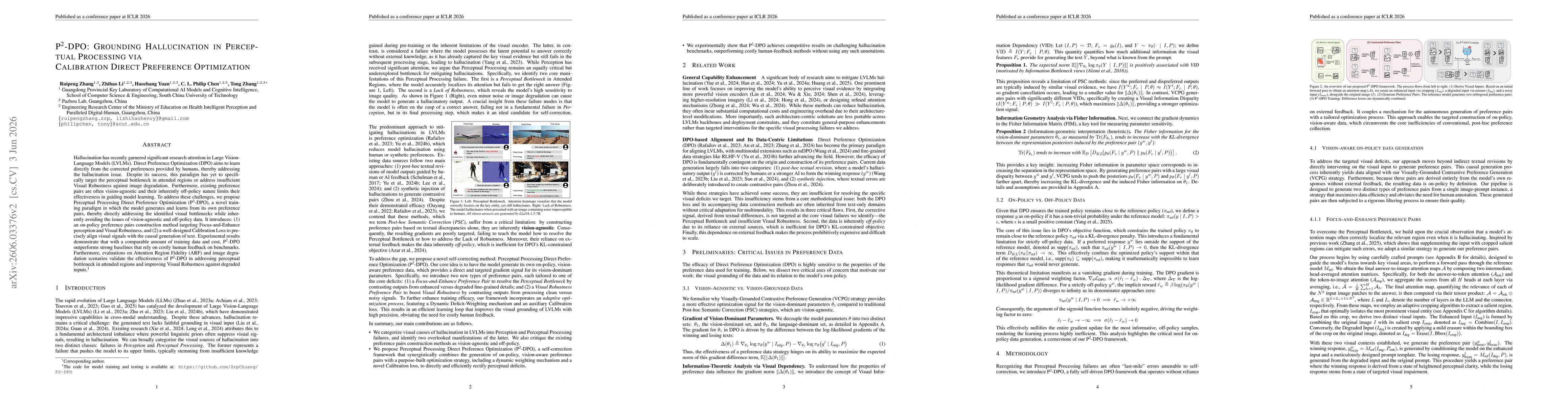 Thumbnail for P$^2$-DPO: Grounding Hallucination in Perceptual Processing via Calibration Direct Preference Optimization