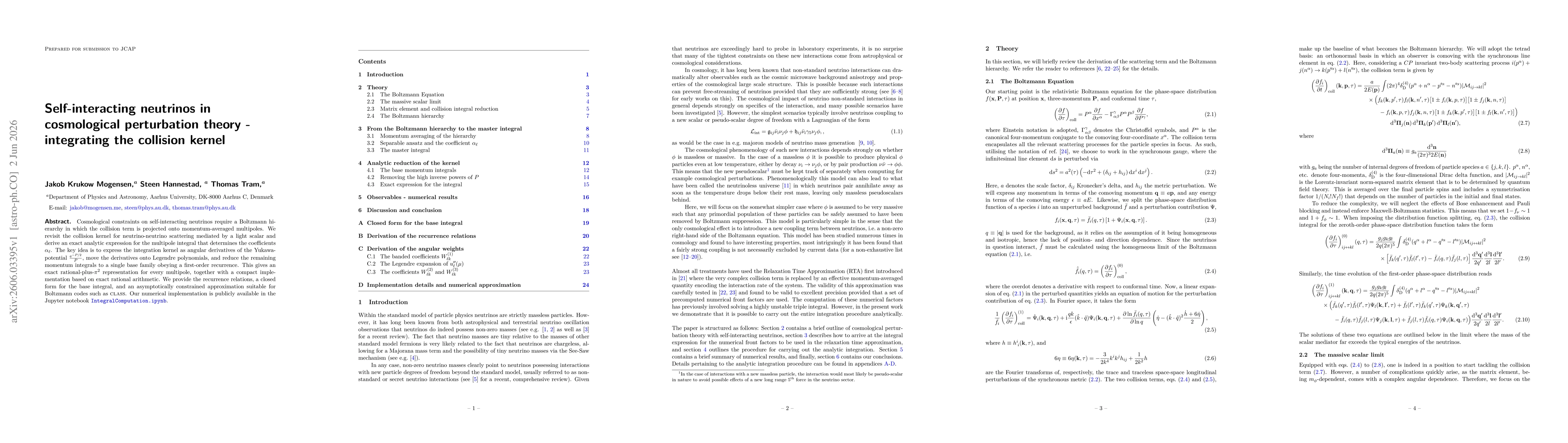 Thumbnail for Self-interacting neutrinos in cosmological perturbation theory -- integrating the collision kernel