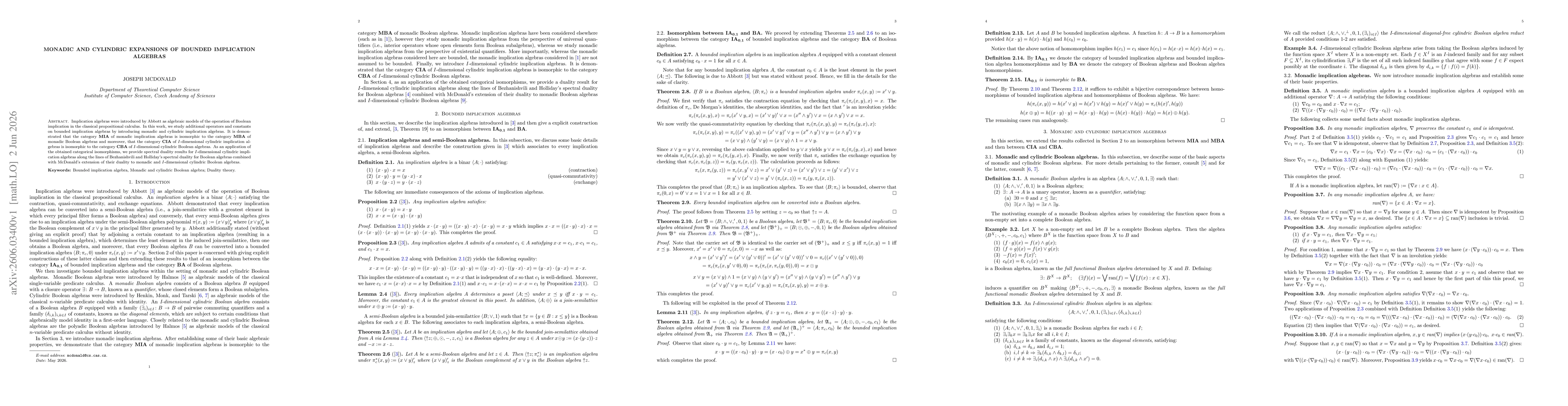 Thumbnail for Monadic and cylindric expansions of bounded implication algebras