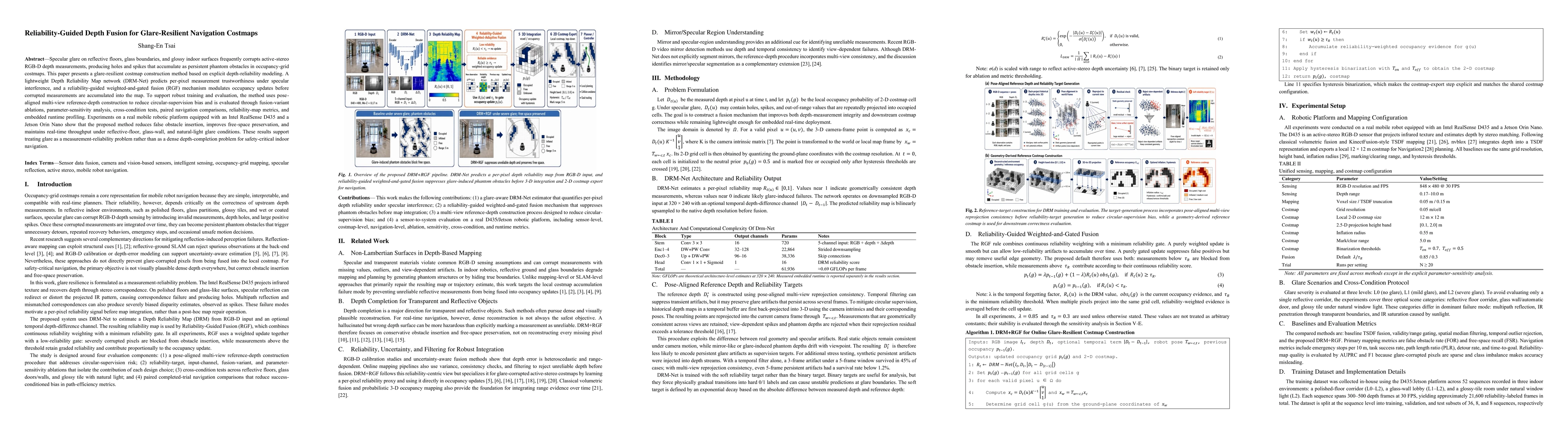Thumbnail for Reliability-Guided Depth Fusion for Glare-Resilient Navigation Costmaps