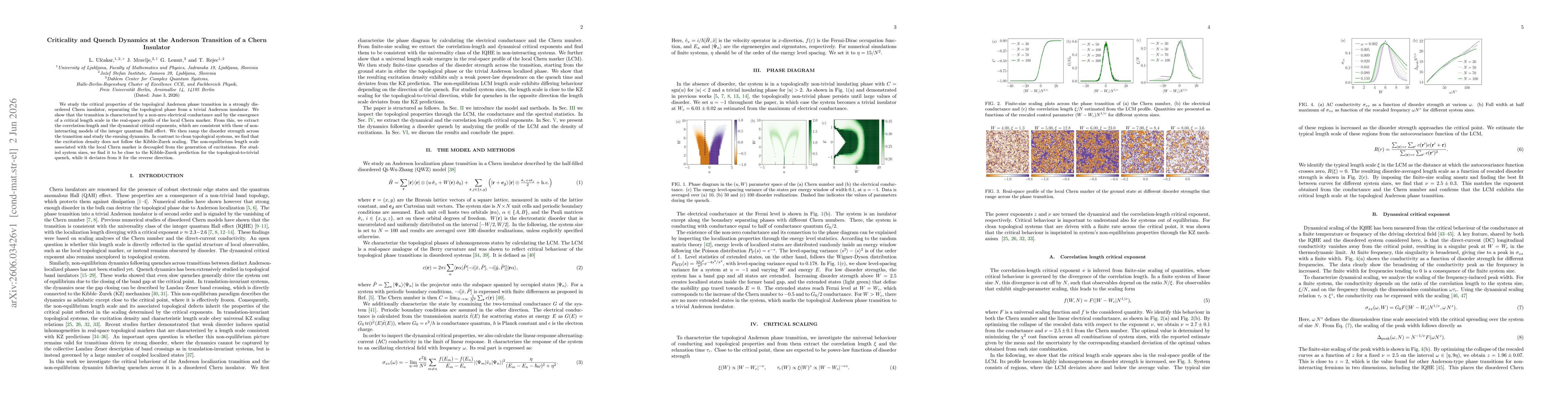 Thumbnail for Criticality and Quench Dynamics at the Anderson Transition of a Chern Insulator