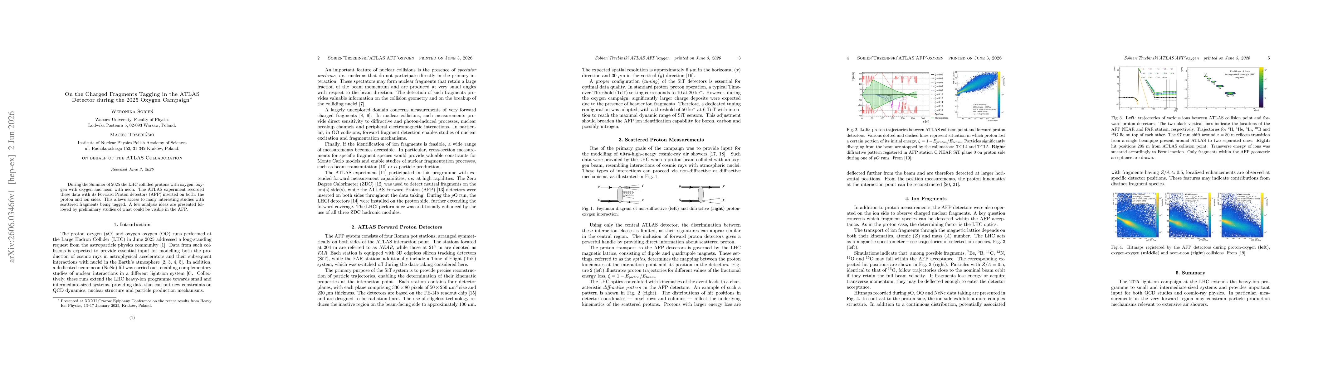 Thumbnail for On the Charged Fragments Tagging in the ATLAS Detector during the 2025 Oxygen Campaign