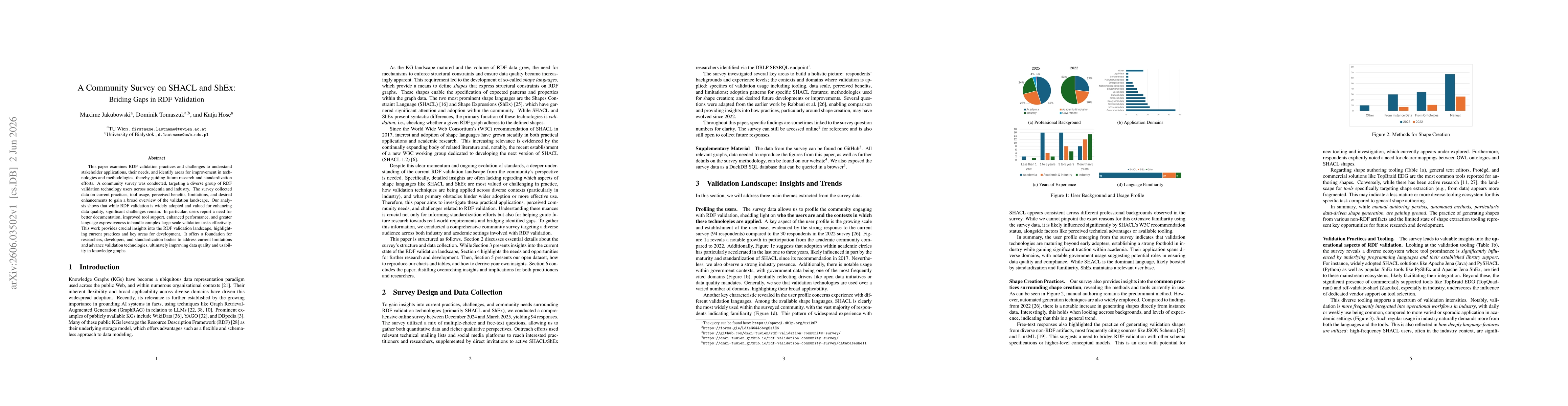 Thumbnail for A Community Survey on SHACL and ShEx: Briding Gaps in RDF Validation