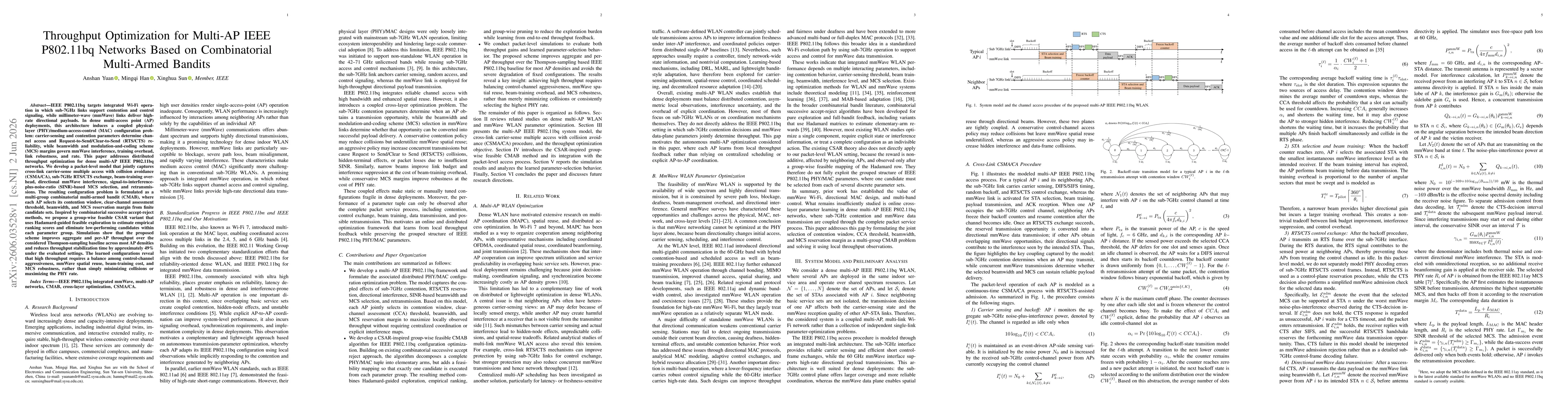 Thumbnail for Throughput Optimization for Multi-AP IEEE P802.11bq Networks Based on Combinatorial Multi-Armed Bandits