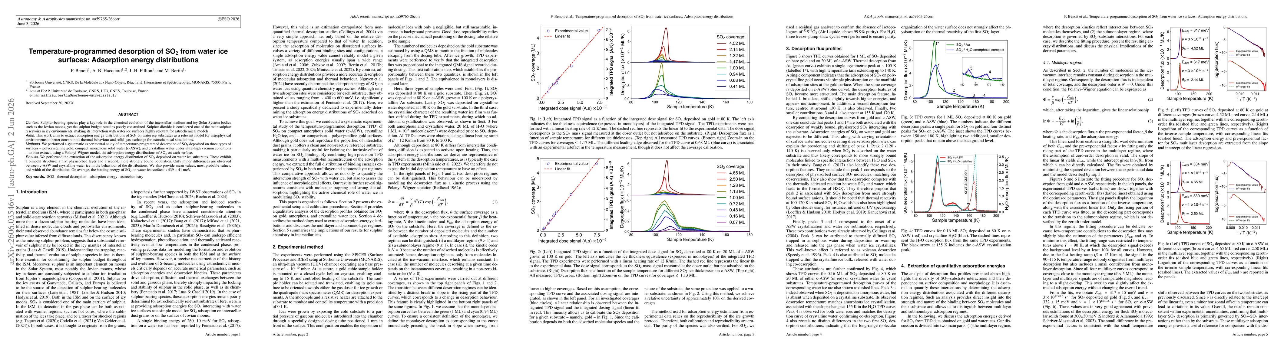 Thumbnail for Temperature-programmed desorption of SO2 from water ice surfaces: Adsorption energy distributions