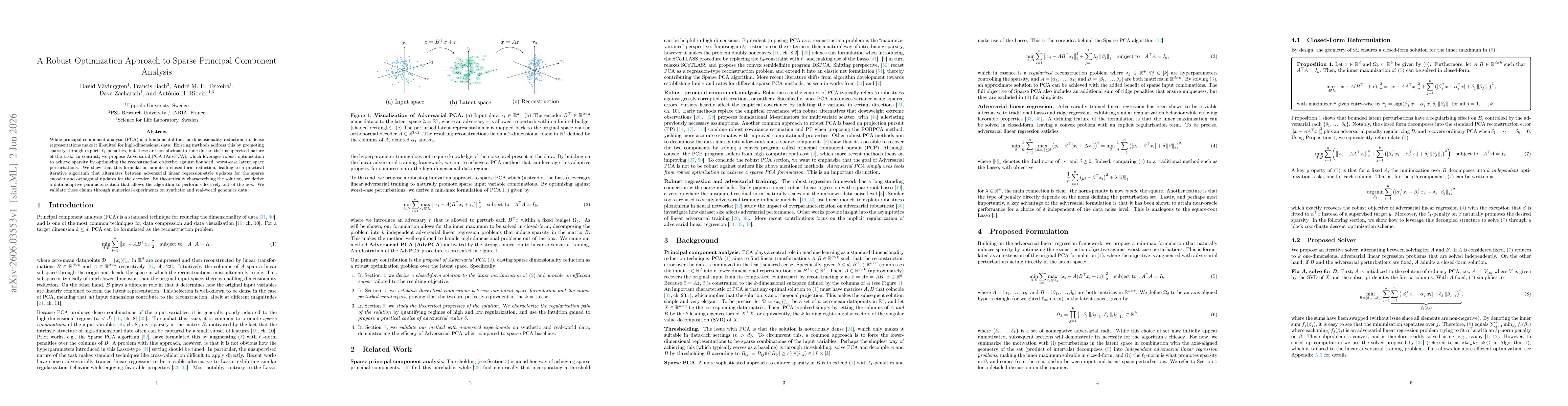 Thumbnail for A Robust Optimization Approach to Sparse Principal Component Analysis