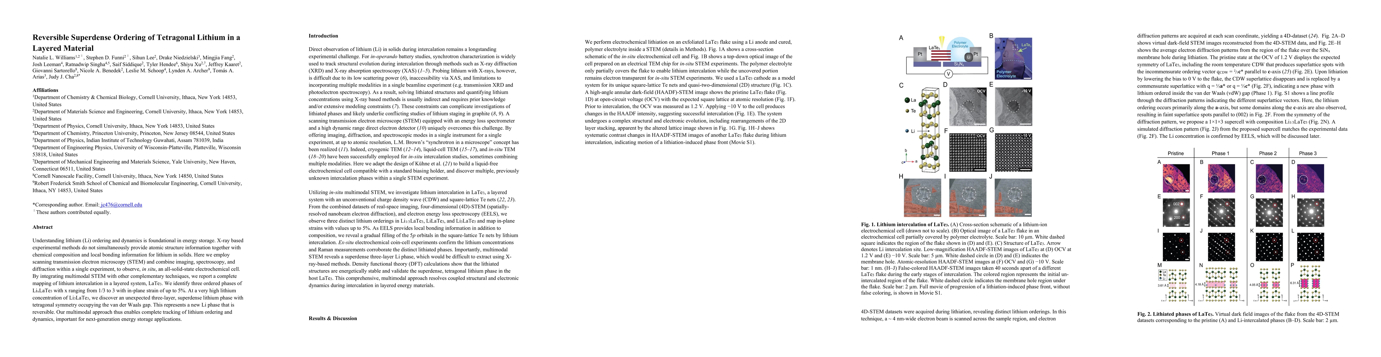 Thumbnail for Reversible Superdense Ordering of Tetragonal Lithium in a Layered Material