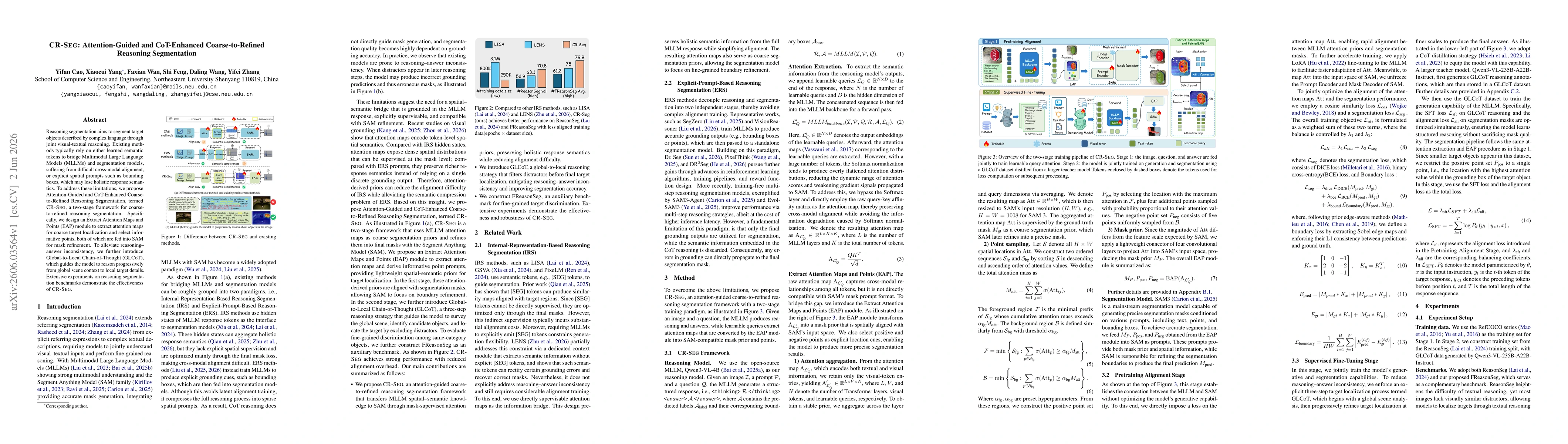 Thumbnail for CR-Seg: Attention-Guided and CoT-Enhanced Coarse-to-Refined Reasoning Segmentation