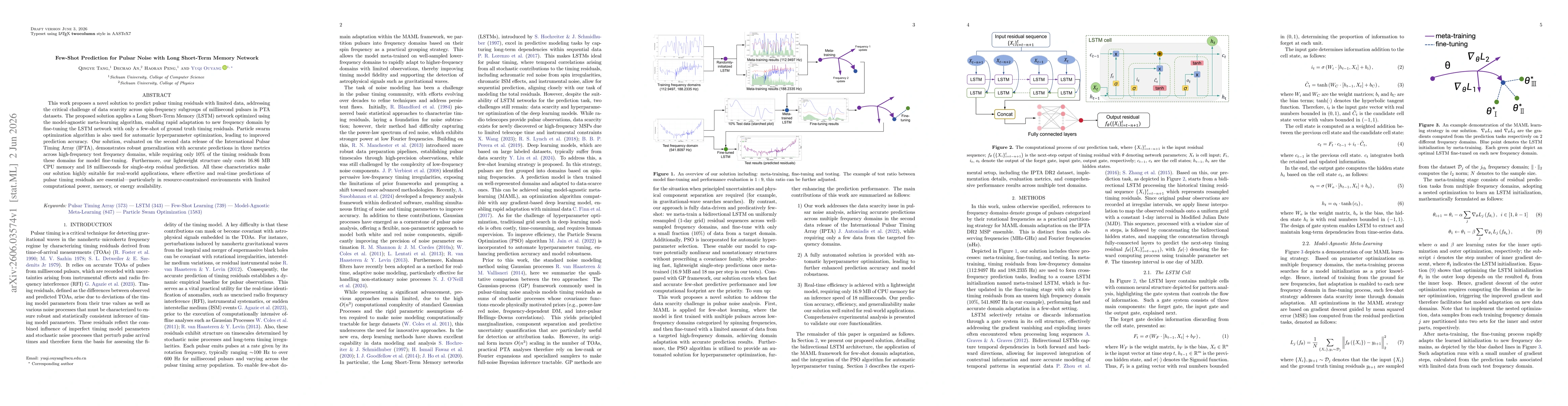 Thumbnail for Few-Shot Prediction for Pulsar Noise with Long Short-Term Memory Network