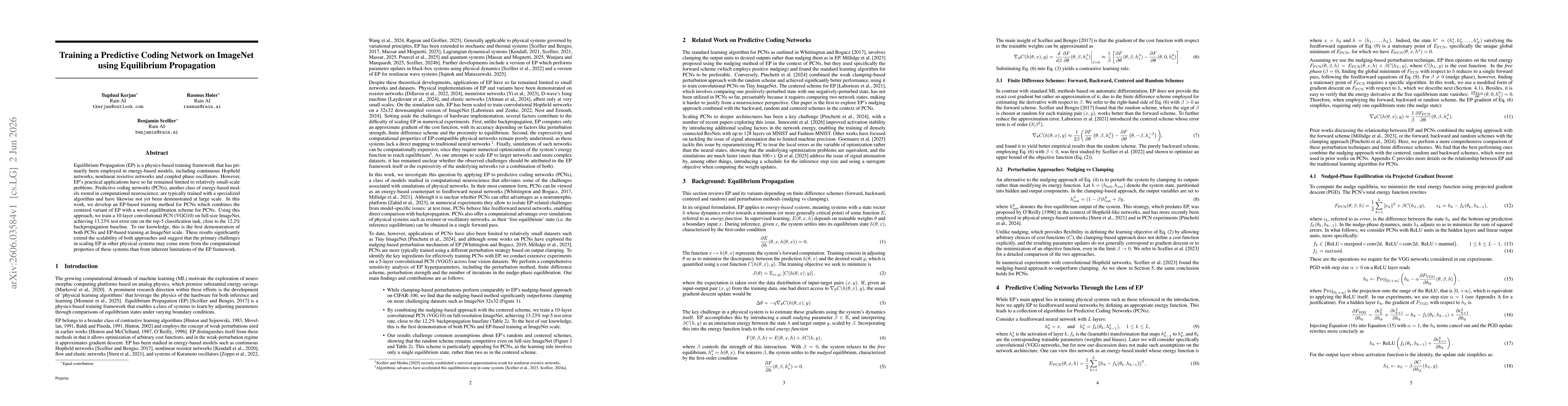 Thumbnail for Training a Predictive Coding Network on ImageNet using Equilibrium Propagation