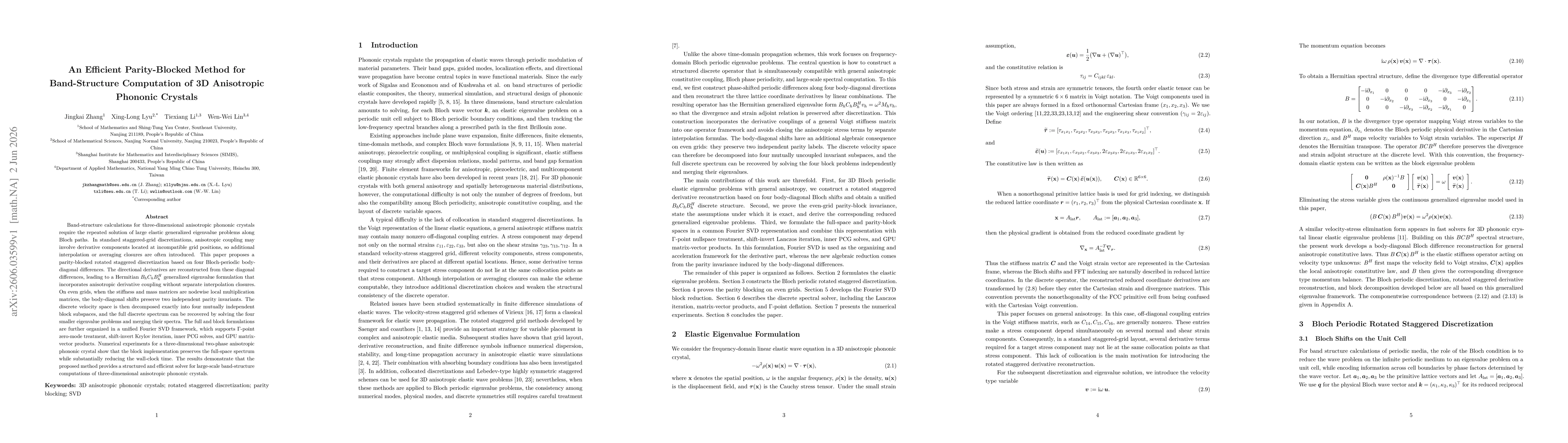 Thumbnail for An Efficient Parity-Blocked Method for Band-Structure Computation of 3D Anisotropic Phononic Crystals