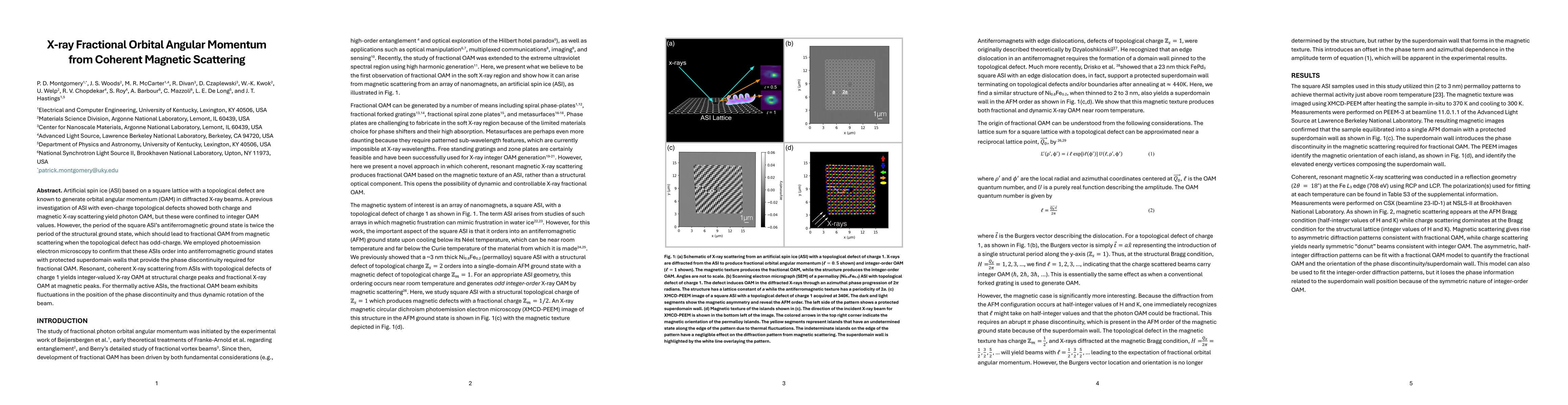 Thumbnail for X-ray Fractional Orbital Angular Momentum from Coherent Magnetic Scattering