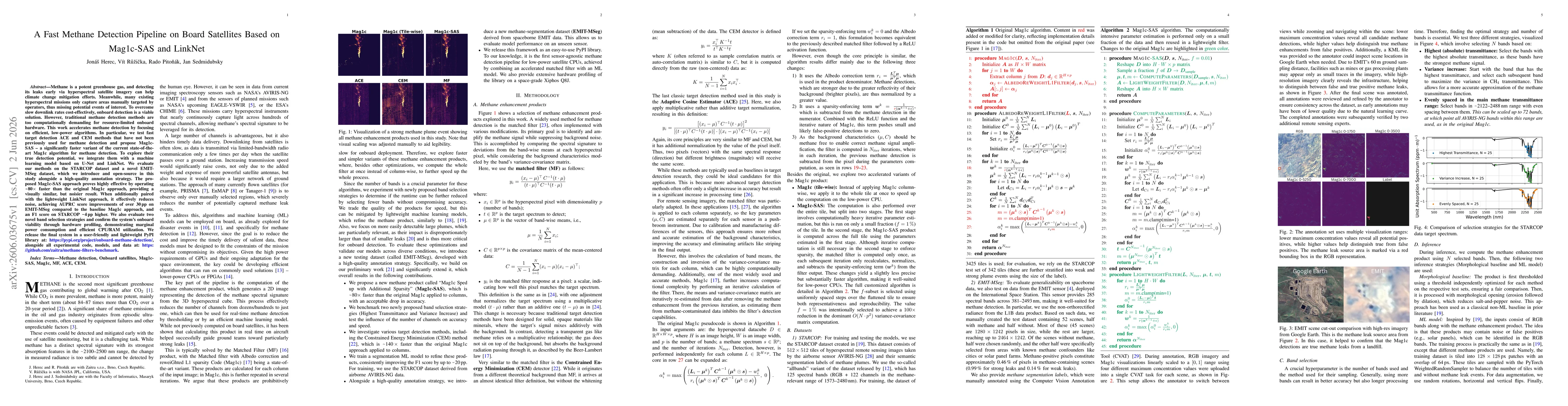 Thumbnail for A Fast Methane Detection Pipeline on Board Satellites Based on Mag1c-SAS and LinkNet