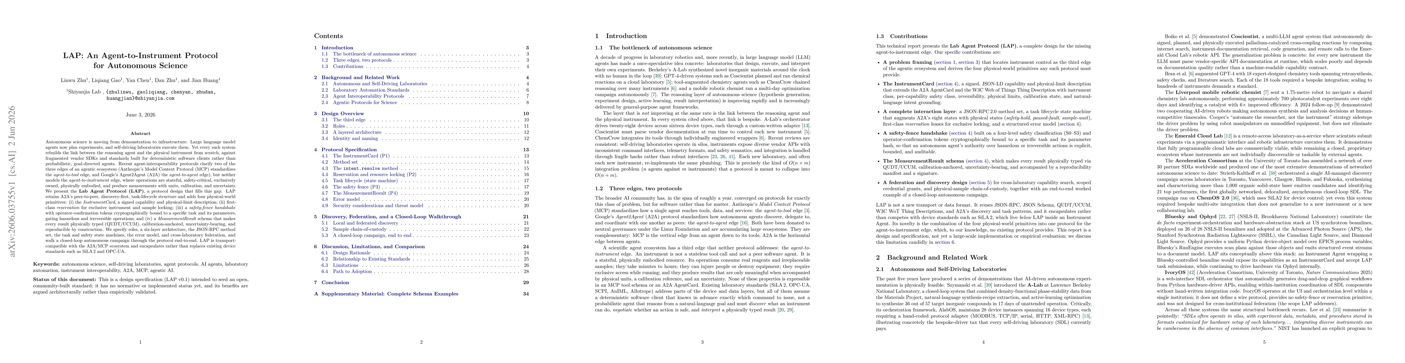 Thumbnail for LAP: An Agent-to-Instrument Protocol for Autonomous Science