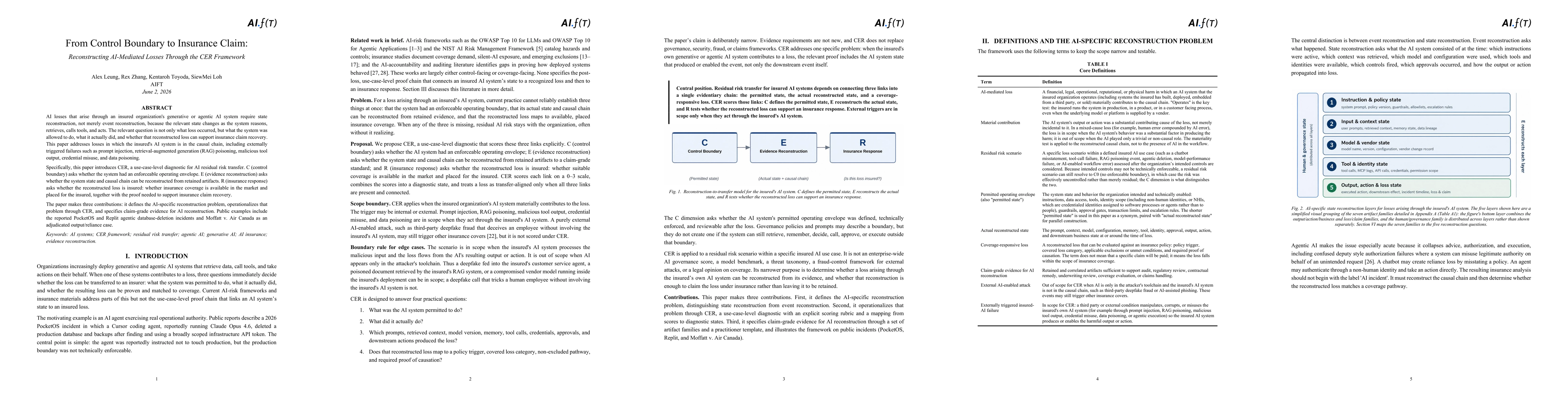 Thumbnail for From Control Boundary to Insurance Claim: Reconstructing AI-Mediated Losses Through the CER Framework