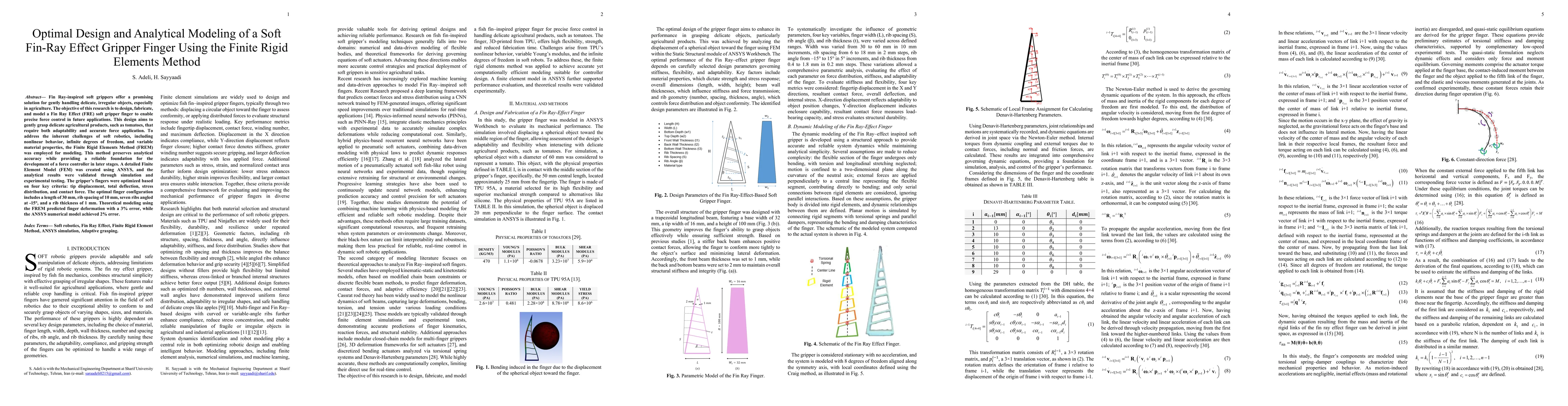 Thumbnail for Optimal Design and Analytical Modeling of a Soft Fin-Ray Effect Gripper Finger Using the Finite Rigid Elements Method