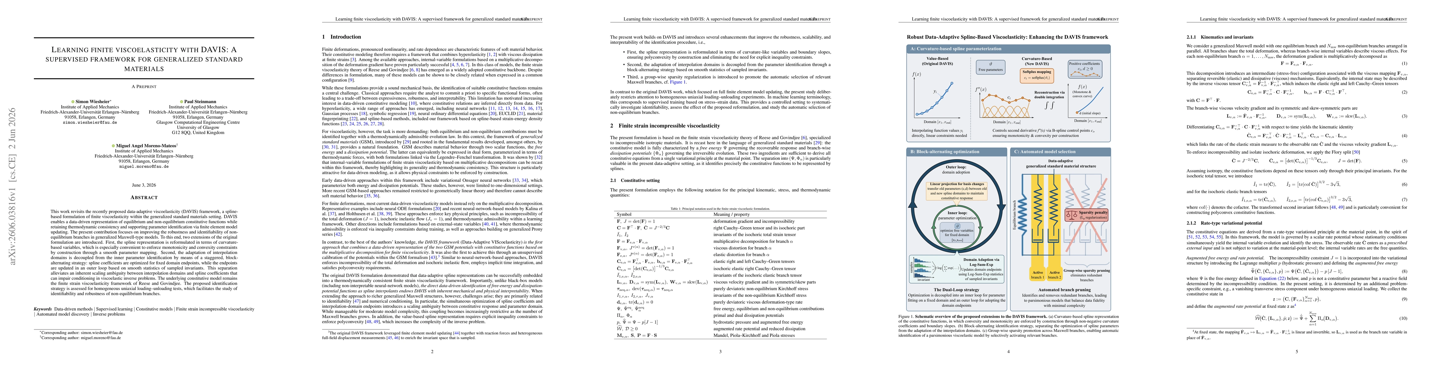 Thumbnail for Learning finite viscoelasticity with DAVIS: A supervised framework for generalized standard materials