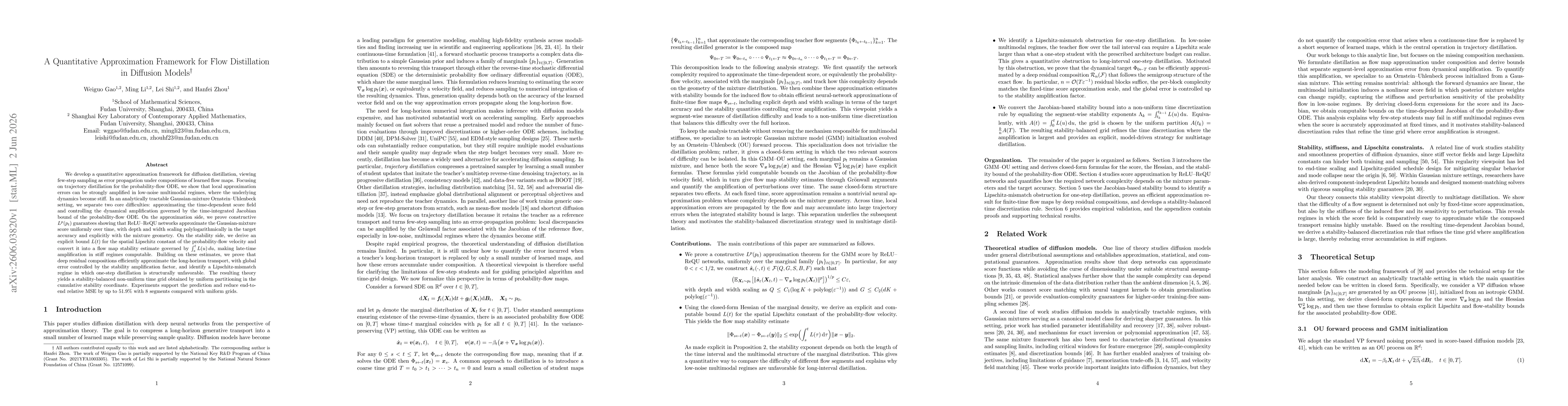 Thumbnail for A Quantitative Approximation Framework for Flow Distillation in Diffusion Models