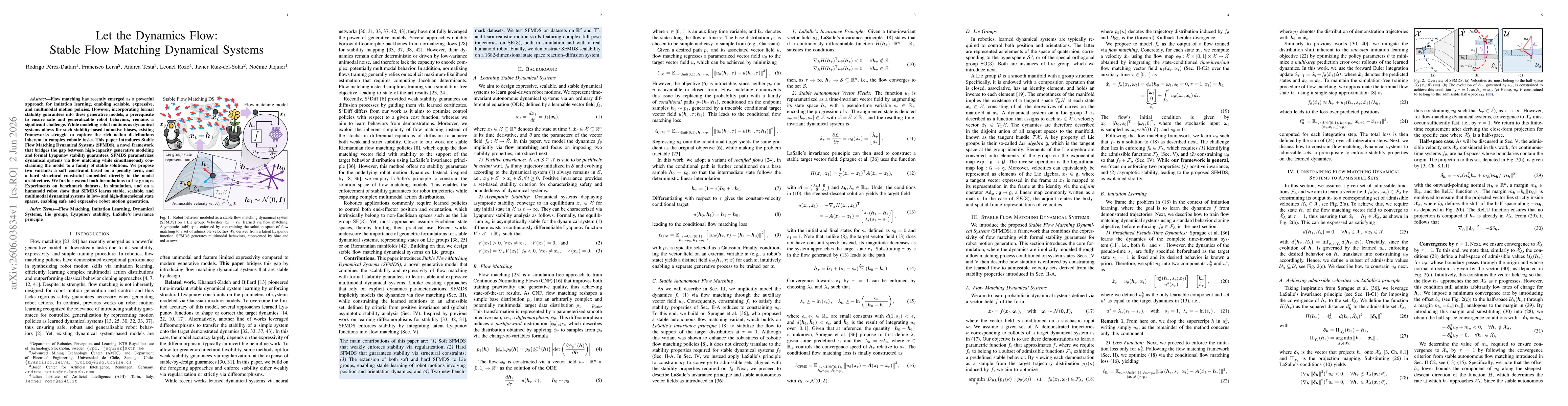 Thumbnail for Let the Dynamics Flow: Stable Flow Matching Dynamical Systems