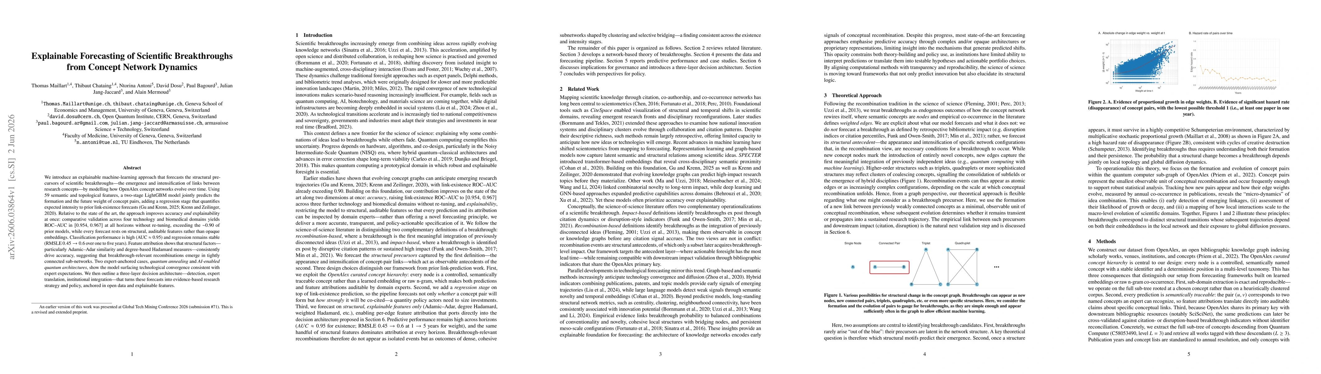 Thumbnail for Explainable Forecasting of Scientific Breakthroughs from Concept Network Dynamics