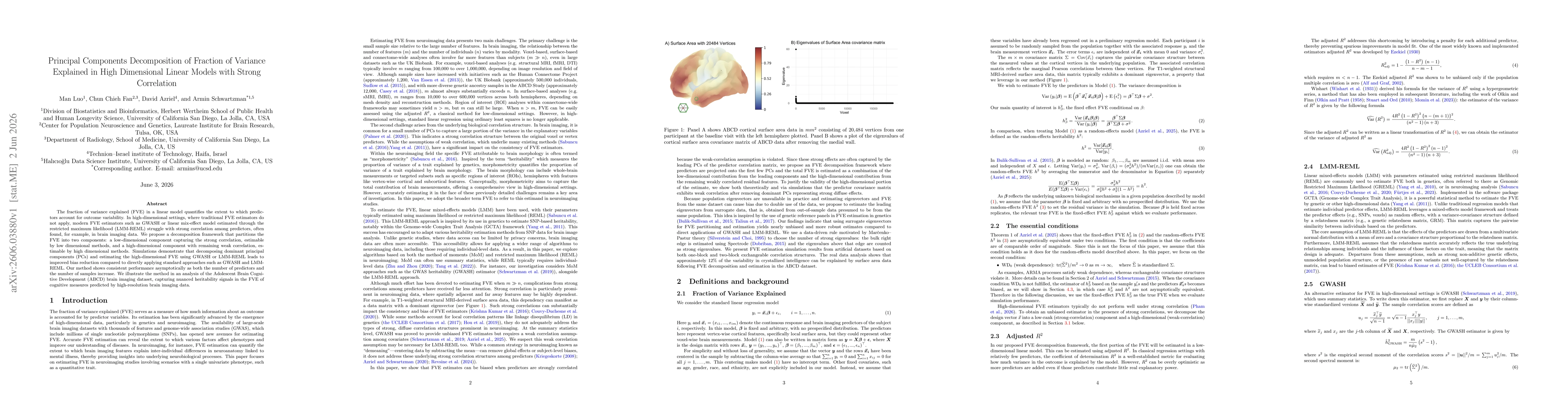 Thumbnail for Principal Components Decomposition of Fraction of Variance Explained in High Dimensional Linear Models with Strong Correlation
